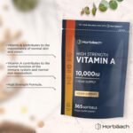 Vitamin A Supplement 10,000iu | 365 Count (1 Year Supply) | High Strength Vitamin A 3000ug as Retinyl Palmitate | Tablet Alternative for Adults | by Horbaach - Image 3