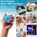 Mind & Body Stress Balls for Adults - Triple Density Squeeze Balls for Hand Therapy & Grip Strengthening - Stress & Anxiety Relief - Physical Therapy Support - Soft, Medium, Hard Gel Core - Image 3