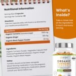 Turmeric and Black Pepper Capsules | 1440mg Dose | 120 Tablets | 2 Month Supply | 2 A Day | Herbal Supplements | High Strength Curcumin | VitaBright Organic Tumeric Supplement - Image 3
