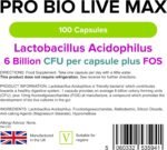 Lindens - Pro Bio Live Max 6 Billion CFU Capsules - 100 Pack - UK Made - Contributes to a Healthy Gut and Supports Digestion - Probiotic Vegetarian Capsules - Letterbox Friendly, Vegan - Image 3