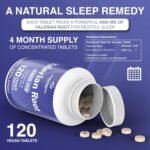 High Strength: Valerian Root Tablets - 4000mg per Tablet - Stress Management Herbal Supplement - Valerian Root Supplement for Sleep Support - Vegan - FuelFinity® Standards (1 Pack) - Image 3