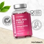 Hair Skin and Nails Vitamins | 5000mcg Biotin | Hair Growth Vitamins | with Added Zinc, Vitamin C, E & More! 60 Vegan Gummies | Supplement for Women and Men | by Horbaach - Image 7