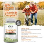 Vitamin B Complex High Strength - 180 Vegan Tablets - 6 Month Supply - Contains All 8 B Vitamins in 1 Tablet - Vitamins B1, B2, B3, B5, B6, B12, Biotin & Folic Acid - Nu U Nutrition - Image 4