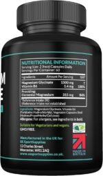 Magnesium Glycinate Supplements 1500mg & Vitamin B6-120 High Strength Capsules - 1500mg of Magnesium Providing 315mg Elemental Magnesium (Bisglycinate) - Pure Active Ingredient - Image 3