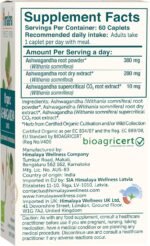 Himalaya Organic Ashwagandha (Indian Ginseng), 60 Day Supply, Herbal Supplement for Stress Relief, Energy Support, Occasional Sleeplessness, Certified Organic, Vegan, Gluten Free, 670 mg, 60 Caplets - Image 3