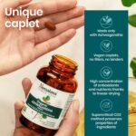 Himalaya Organic Ashwagandha (Indian Ginseng), 60 Day Supply, Herbal Supplement for Stress Relief, Energy Support, Occasional Sleeplessness, Certified Organic, Vegan, Gluten Free, 670 mg, 60 Caplets - Image 9