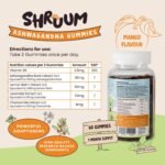 SHRUUM Calm: Ashwagandha Gummies with Lemon Balm, Lavender, Chamomile & Vitamin B6 - Vegan, Sugar-Free Mango Flavour - 60 Tasty Gummies - 30 Day Supply - Ashwagandha for Anxiety and Stress Relief - Image 3