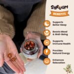 SHRUUM Calm: Ashwagandha Gummies with Lemon Balm, Lavender, Chamomile & Vitamin B6 - Vegan, Sugar-Free Mango Flavour - 60 Tasty Gummies - 30 Day Supply - Ashwagandha for Anxiety and Stress Relief - Image 5