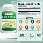 Best Naturals, Ginkgo Biloba Extract - Double Strength Ginkgo Biloba, 120mg, 120 Capsules (120 Count (Pack of 1)) - Image 3