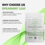 Bodygenix Spearmint Leaf Capsules - 500mg Hormonal Balance Digestive Health Fatigue & Stress Relief Support Antioxidant Formula Natural Food Supplement - 120 Capsules 4 Month Supply - Image 4