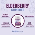 Elderberry Gummies for Kids 50mg with Vitamin C & Zinc for Healthy Immune Support | Raspberry Flavour | Designed for Ultimate Health & Wellness | Gluten-Free, Non-GMO & Natural Flavours | 60 Gummies - Image 3