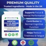 Mental Focus & Brain Support Supplement – 60 Vegan Capsules (30-Day Supply) | Clarity, Concentration, Memory & Cognitive Support | UK Made, GMP Certified - Image 5