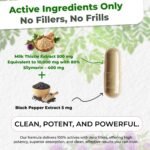 Milk Thistle Capsules High Strength 10,000mg | 90-Day Supply | 400mg Silymarin with Black Pepper | Natural Herbal Supplement for Liver Cleanse & Detox | Vegan, Non-GMO & Lab Tested - Image 3