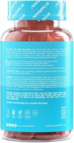 Beauty Gummies with Vitamin A, C, E & Zinc - Hair Skin and Nails Vitamins - Biotin Hair Growth Vitamins for Hair Care - Biotin Gummies for Hair Growth - 60 Gummies - Novomins - Image 3