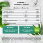 Vitamin B Complex High Strength | 365 Tablets (1 Year Supply) | All 9 B Vitamins | Vitamin B1, B2, B3, B5, B6, B12, Choline, Folic Acid & Biotin | Vegan | by Horbaach - Image 4