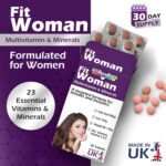 VITAGENERICS FitWoman High Strength Multivitamin & Minerals | x30 Tablets | with Folic Acid, Iron, Zinc, Selenium, Biotin, Vitamin C, B-Complex & More! UK Made Supplement for Women - Image 3