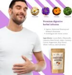 Stomach Bloating Relief and Belly Reduction Tea CAMINO DE CABRAS® - Colon Cleanse & Digestion Support Herbal Infusion - Lemon Balm, Chamomile, Fennel, Liquorice - Caffeine Free Loose Leaf Tea – 70g - Image 3