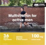 Optimum Nutrition Opti-Men Multi-Vitamin Supplements for Men with Vitamin D, Vitamin C, Vitamin B6 and Amino Acids, Unflavoured, 60 Servings, 180 Capsules - Image 4