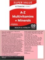Vitamin Store A-Z Multivitamins & Minerals Food Supplement, 150 Tablets per Tub, Pack of 2 Tubs, 10 Months Supply - Image 5