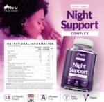 5HTP Night Support - Sleep Gummies for Adults - 90 Vegan Melatonin Alternative Gummies - Passionfruit Taste - High Strength Griffonia Simplicifolia, L-Theanine, Lavender & Chamomile - Nu U Nutrition - Image 3