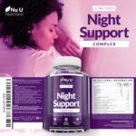 5HTP Night Support - Sleep Gummies for Adults - 90 Vegan Melatonin Alternative Gummies - Passionfruit Taste - High Strength Griffonia Simplicifolia, L-Theanine, Lavender & Chamomile - Nu U Nutrition - Image 6