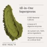 KIKI Health Nature's Living Superfood Powder - Immune System Support Blend of Raw Green Foods & Plant Juices - Contains 36 Alkalising Ingredients -Gluten Free, Suitable for Vegetarians & Vegans 150g - Image 4