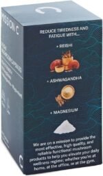 Reishi Mushroom Capsules 6000mg with Added Magnesium and Ashwagandha | Nootropic Supplement for Sleep, Relaxation, Calm | 60 Two-a-Day Vegan Capsules - Mission C Reishi, Vegan - Image 4