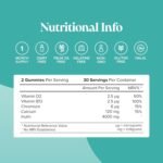 Fibre Gummies – 4000 mg High Fibre – Fibre Supplements with Calcium for Gut Health and Digestive System Support - Vitamin D, B12, Chromium and Inulin - 60 Gummies – by Novomins - Image 4