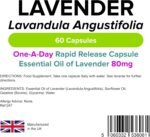 Lindens - Lavender Essential Oil 80mg, 60 Capsules - 1 a Day, UK Made - Rapid Release Softgel Capsule - Stress Relief, Relaxation, Sleep Support - Letterbox Friendly - Image 3