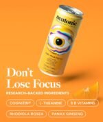 Neutonic Nootropic Productivity Energy Drink | Orange Sunrise 12 Cans | 120mg Natural Caffeine, Zero Sugar | Support Energy, Mental Performance, Cognitive Function | Support Focus, Brain Health - Image 4