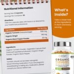 Turmeric and Black Pepper Capsules | 1440mg Dose | 180 Tablets | 3 Month Supply | 2 A Day | Herbal Supplements | High Strength Curcumin | VitaBright Organic Tumeric Supplement - Image 3