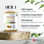 Turmeric and Black Pepper Capsules | 1440mg Dose | 180 Tablets | 3 Month Supply | 2 A Day | Herbal Supplements | High Strength Curcumin | VitaBright Organic Tumeric Supplement - Image 4