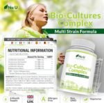 Bio-Cultures Complex - 180 High Strength Capsules - Lactobacillus Acidophilus, Rhamnosus & Bifidobacterium - 6 Month Supply - Gentle Vegetarian Multi-Strain Formula for Men & Women - Nu U Nutrition - Image 3
