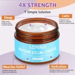 Magnesium Cream for Sleep & Muscle Relaxation - Soothing Topical Magnesium Lotion for Leg Cramps, Pain Relief & Better Sleep | Hydrating Magnesium Body Butter for Adults & Kids(120ml, Unscented) - Image 3