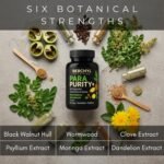 ParaPurity+ Herbal Detox & Gentle Cleanse, Gut Health & Digestive Support Supplement - Black Walnut, Wormwood, Clove, Psyllium, Moringa & Dandelion, Colon Cleanse, 60 Vegan Capsules - Image 4