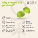 Nutriburst - NutriGreens - 22 Fruits + Vegetables + Herbs + Mushrooms + Live Bacteria Cultures - Boosted with Vitamins: Zinc, VIT C, D3, B5, B6, B12-60 Gummies 1 Month Supply - Suitable for Vegans - Image 4