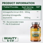 Ashwagandha 5000mg 90 Tablets, Super High Strength Ashwagandha- 3 Months Supply from Beauty & Co, Pure Ashwagandha, Vegan, Made in The UK. - Image 5