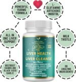 Liver Cleanse Detox Repair Formula | Milk Thistle Herbal Blend Supplement, Dandelion Root, Artichoke Extract, Turmeric, Ginger, Beetroot, Chicory Root, Choline, Celery & More 120 Caps - Image 4