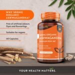 Organic Ashwagandha KSM-66® with 5% Withanolides - Vegan Friendly with The Highest Concentration Most Bioavailable Full-Spectrum Root Powder for Immune Support - Made in The UK by Nutravita - Image 3