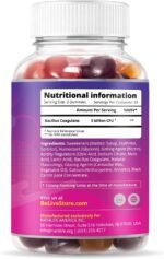 BeLive Probiotic Gummies - Probiotics with 5 Billion CFUs for Digestive Health, Men, Women & Kids - for Immune Support, Sugar Free & Vegan | 60 Ct – Blueberry, Strawberry & Orange (60 Count) - Image 3