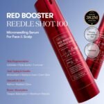 VT COSMETICS Red Booster Reedle Shot 100, Microneedling Serum with Dragon’s Blood, Exosome, Soothing Relief Serum for Irritated, and Sun-Stressed Skin, Scalp Care, Korean Skincare 1.69 fl oz (50ml) - Image 3