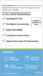 R.Y.M. Nutrition - Ethically Sourced Ashwagandha - KSM 66 Ashwagandha - Full Spectrum Adaptogen Supplement for Stress, Mood and Anxiety Relief - 600mg per Capsule, Mega Strength Vegan Capsules - Image 3
