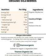 Organic Goji Berries 500g - Nutrient-Dense Superfood, No Additives, No Preservatives, Raw, Vegan, and Non-GMO - Perfect for Boosting Energy and Immunity - Thames Organic - Image 3
