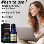 Calming Roll On Essential Oil Blend - Anti Stress Aromatherapy Oils Lavender, Bergamot & Holy Basil Destress - Relaxation Stress Relief Gifts for Women Perfect Stocking Stuffers - NEW MIUZ - Image 3