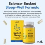 VITL Sweet Sleep Supplement - 30 Vegan Capsules - A Blend of Vitamins, Minerals, Plant Extracts & Amino Acids to Promote More Restful Sleep - Lemon Balm, Cherry Extract, Vitamin B6, Zinc & Magnesium - Image 4