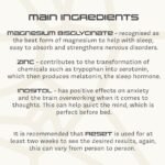 Cell Evolution Reset, Sleep Aid Supplement, Magnesium Bisglycinate, Inositol, Pantothenic Acid, Zinc and Vitamin B6, Sleep Supplements for Adults, Deep Sleep, Sleeping Tablets, 60 Capsules - Image 7