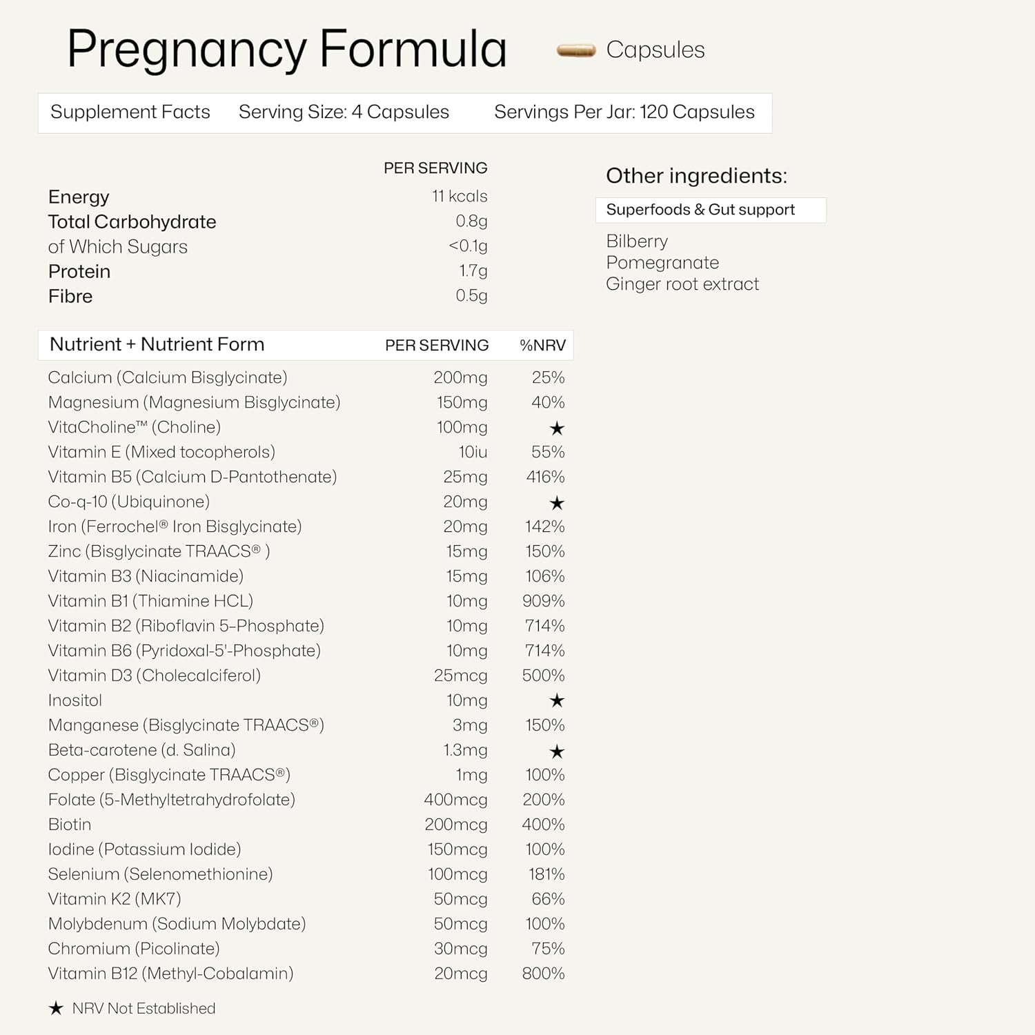 Equi Pregnancy Formula | Expertly Formulated Multivitamin Capsules for All Stages | Methyl-Folate Folic Acid, Iron, CoQ10, Choline, & Biotin Prenatal Vitamins | 30 Day Supply - Image 4