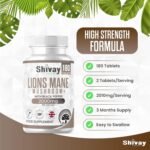 Lions Mane Mushroom 2000mg – 180 Vegan Tablets – High Strength with Black Pepper for Absorption – Brain Supplement for Focus, Memory & Clarity – 3 Month Supply – Made in UK Shivay Herbals - Image 3
