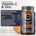 Vitamin C and Zinc | High Strength Vitamin C Capsules | 1200mg VIT C and Zinc 25mg Per 2 Capsule Daily Serving | by Clearwave Health - Image 3