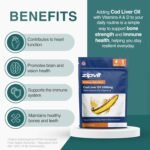 Zipvit Cod Liver Oil 1000mg, 120 Softgel Capsules, Rich in Omega-3, EPA 80mg & DHA 100mg. with Vitamins D3 & A to Support Heart, Brain, Eye Health & Immune System - Image 4
